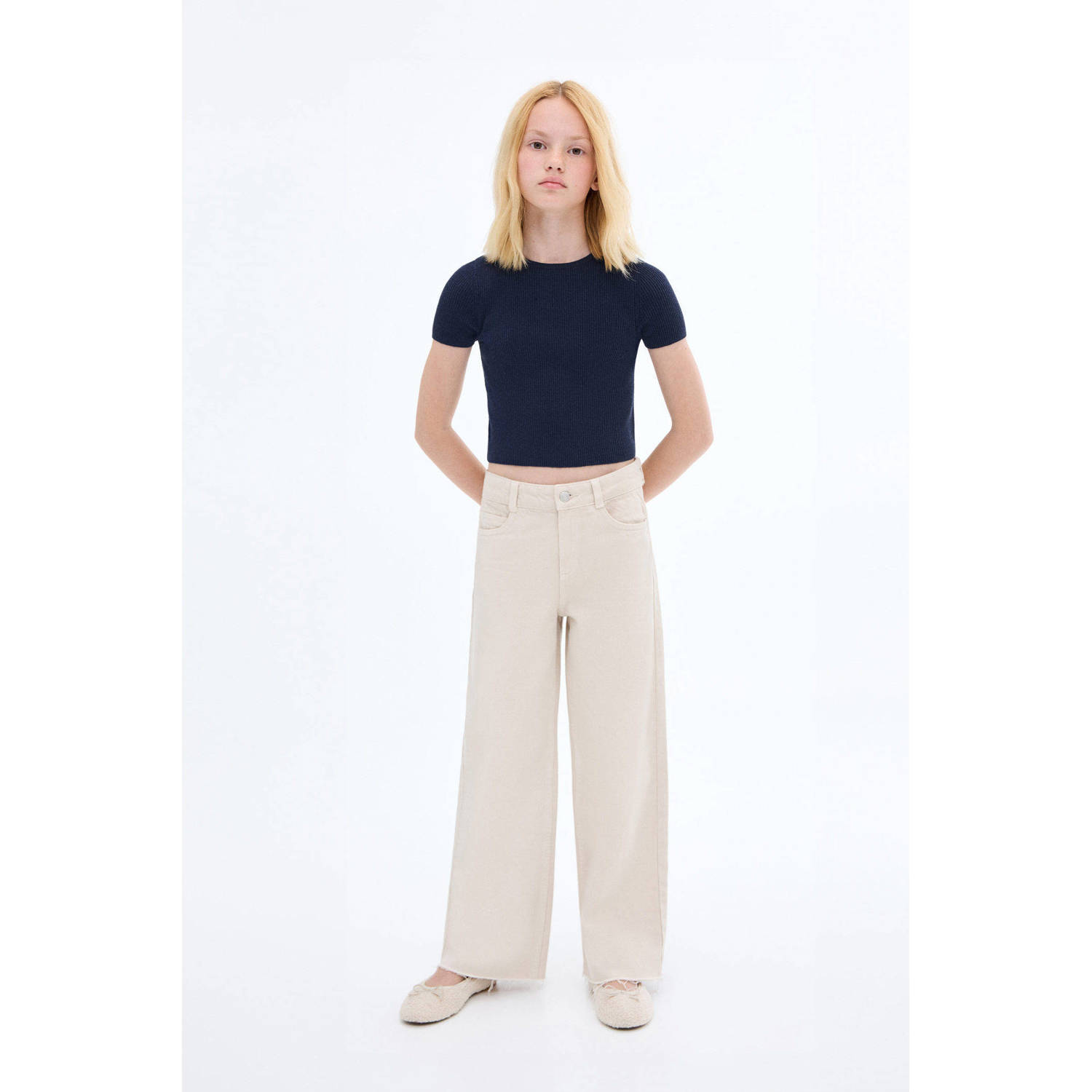 Mango Kids T-shirt donkerblauw