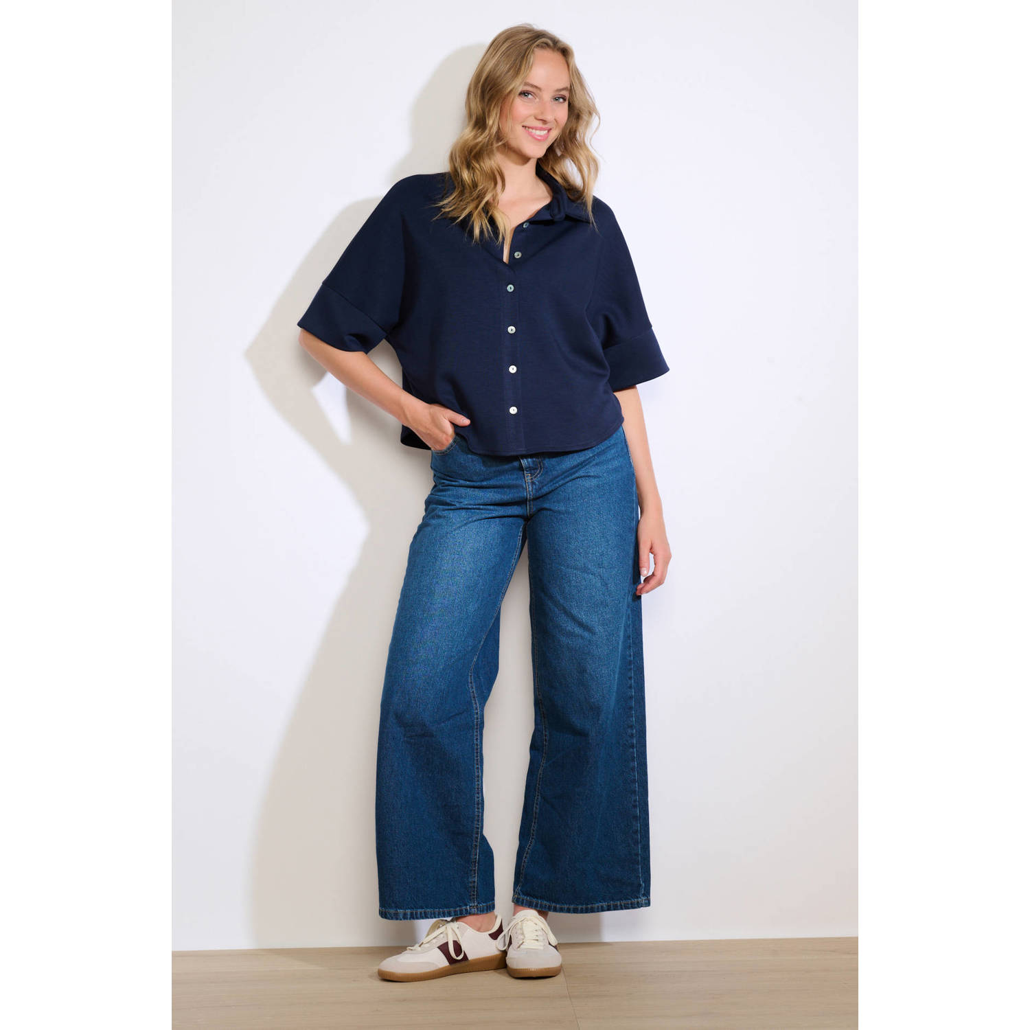 LOLALIZA blouse donkerblauw