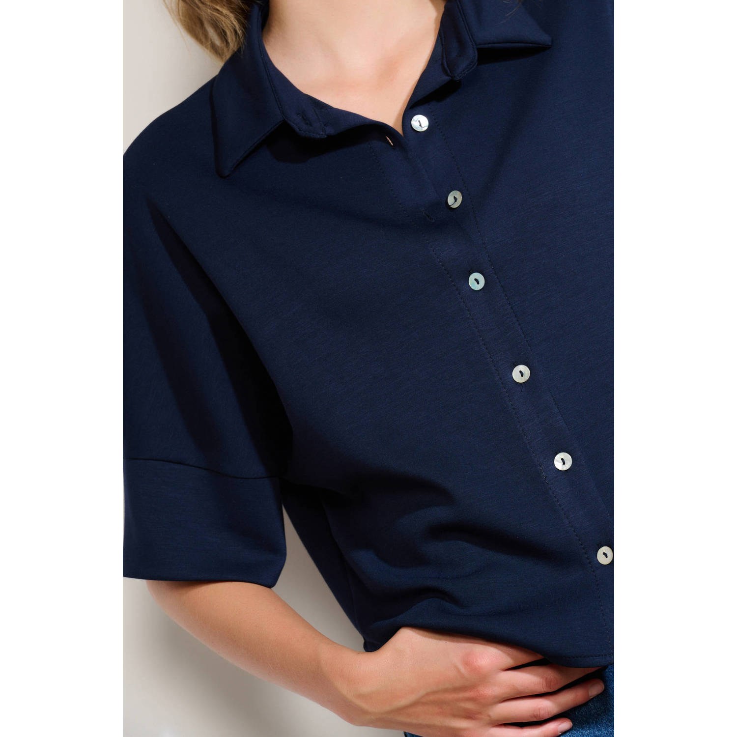LOLALIZA blouse donkerblauw