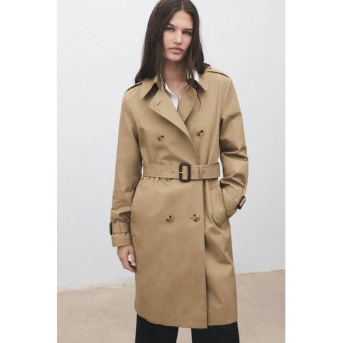 Mango trenchcoat beige afbeelding