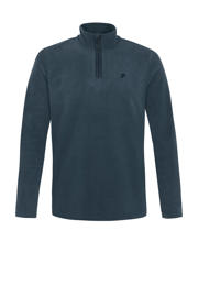 thumbnail: Donkerblauwe heren Protest skipully PRTReperfecto van fleece met effen, lange mouwen, opstaande kraag en halve rits