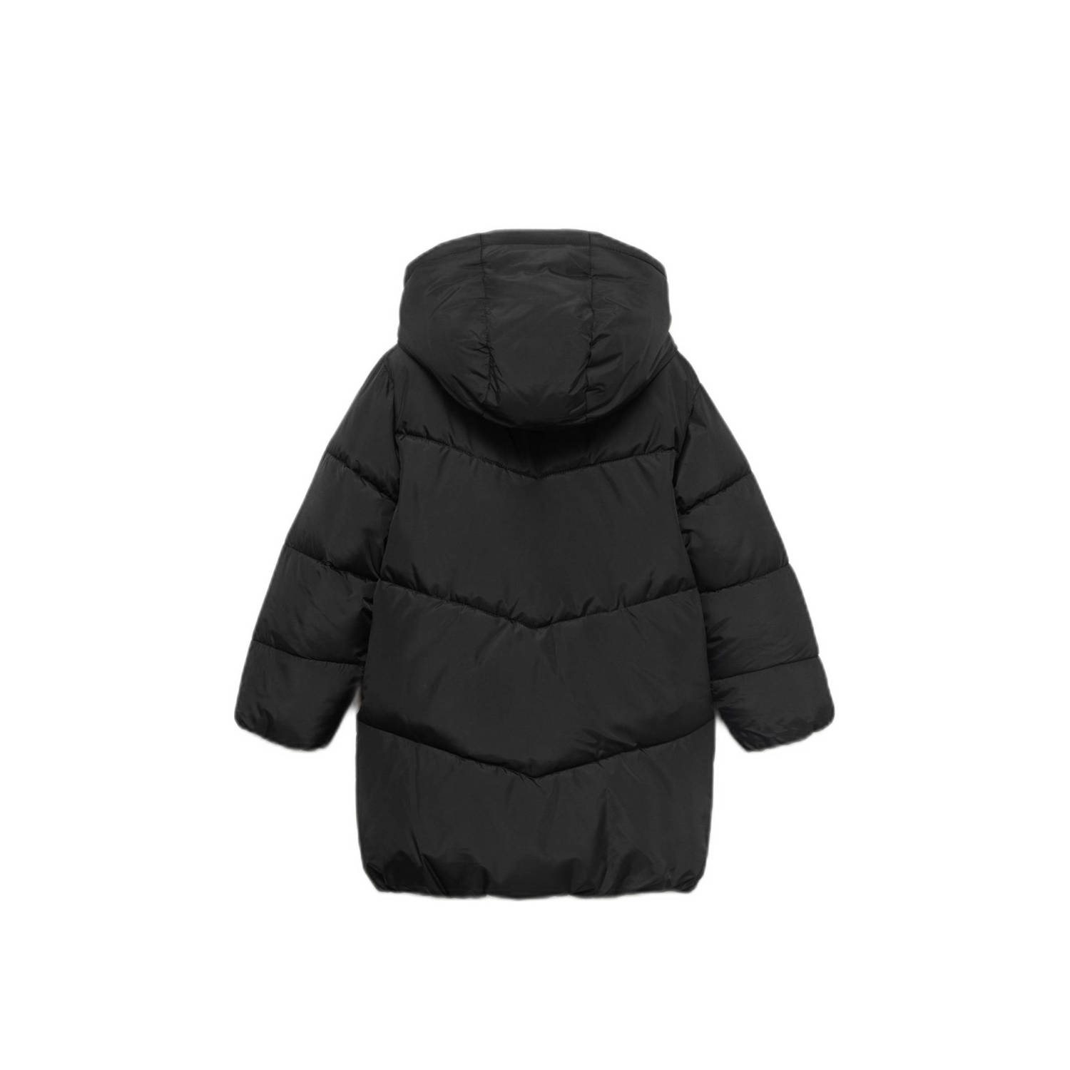 Mango Kids gewatteerde jas zwart