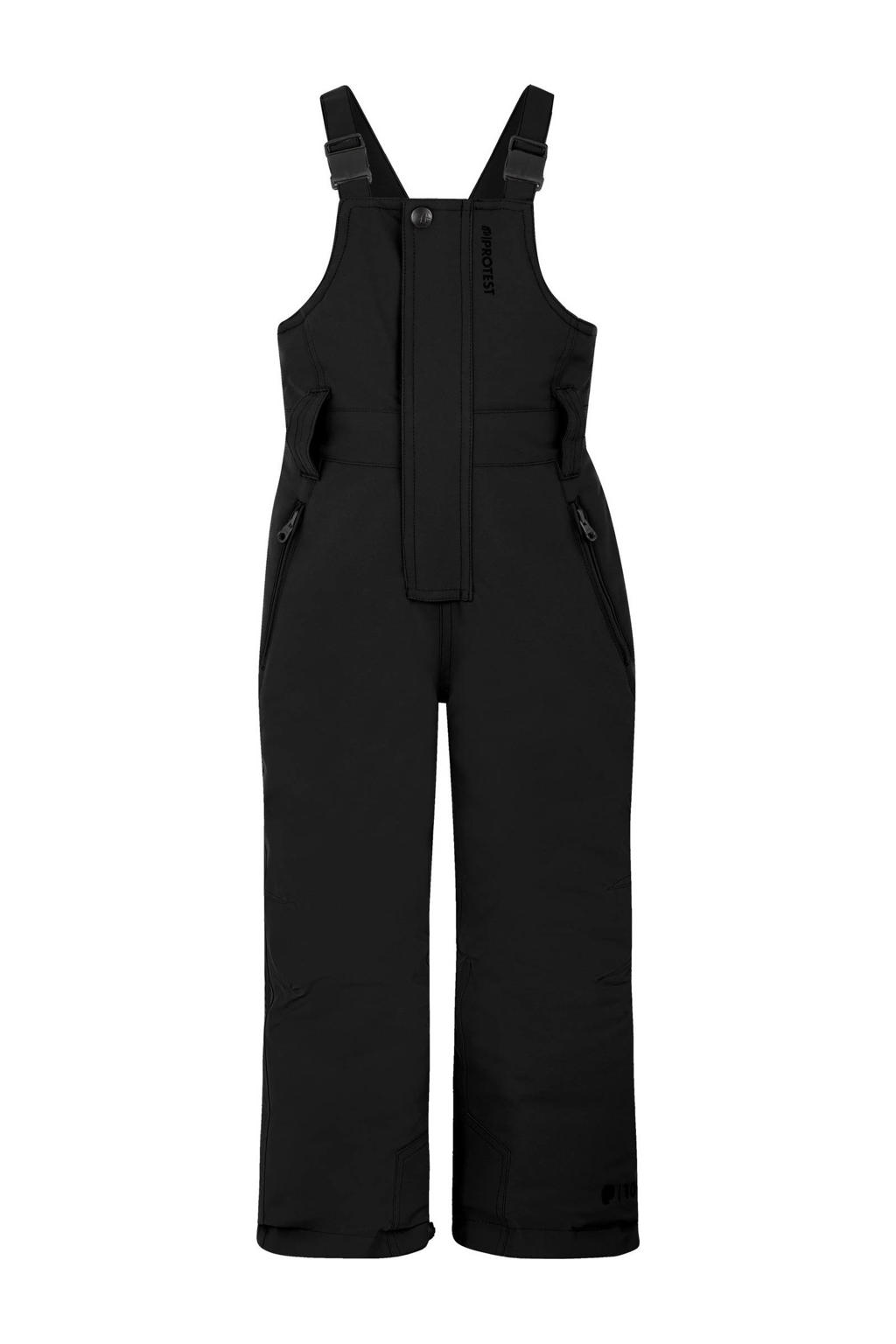 Zwarte meisjes Protest ski-salopette PRTNeutroi TD van polyester met regular fit, rits met windvanger en effen
