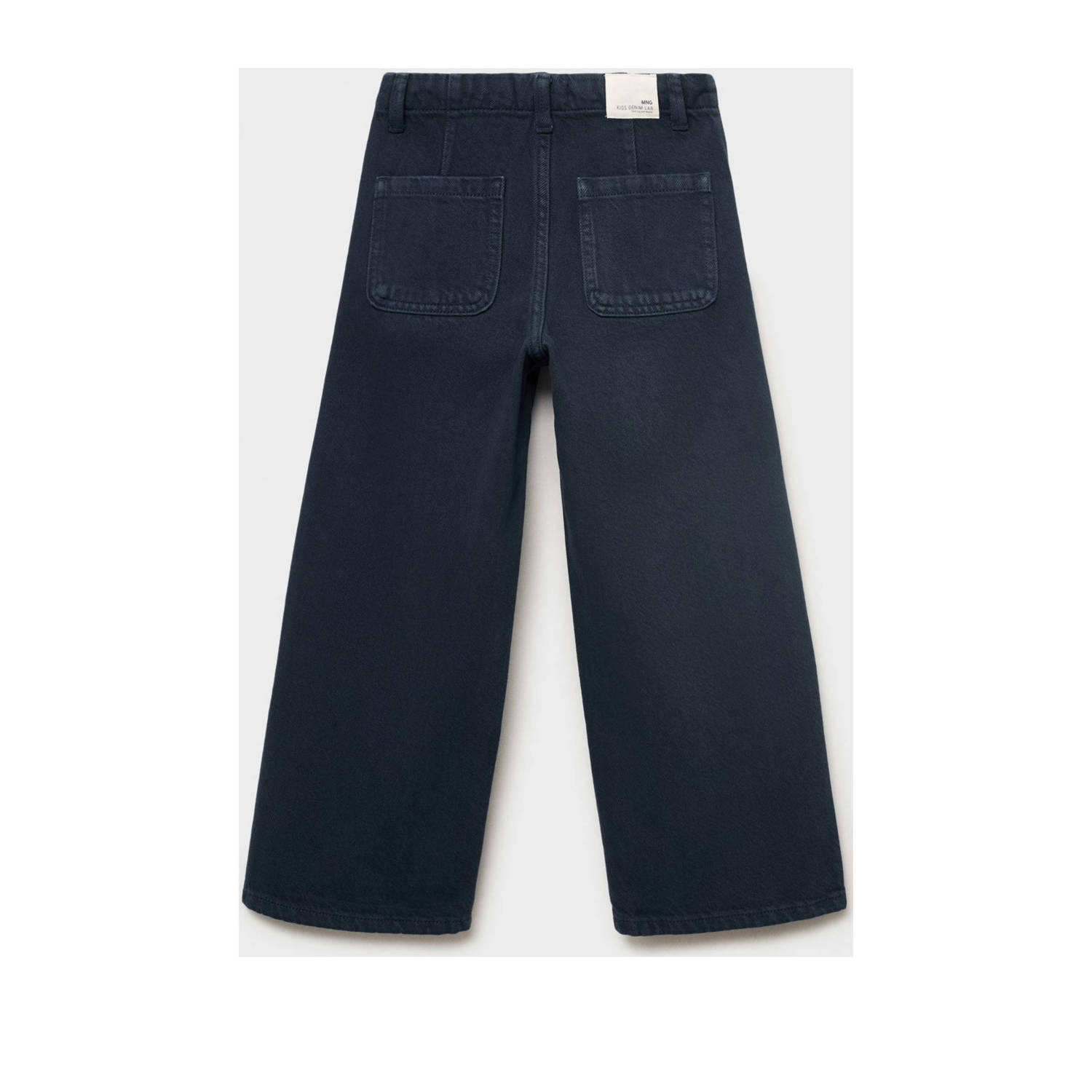 Mango Kids wide leg casual broek donkerblauw