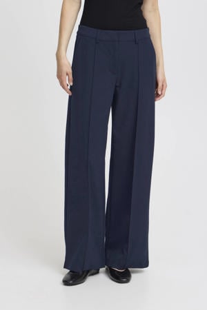 wide leg regular waist casual broek