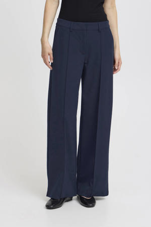 wide leg regular waist casual broek