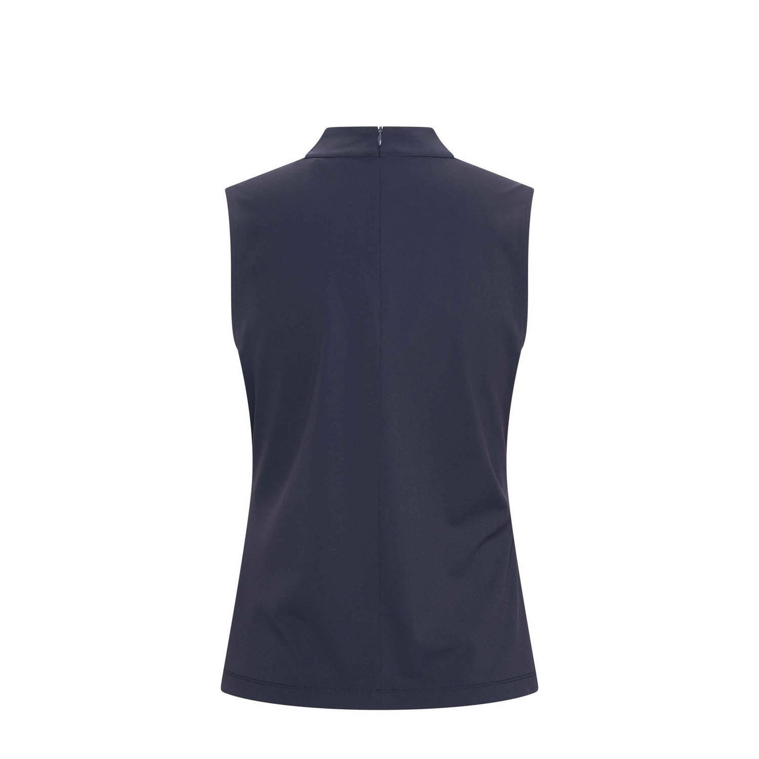 Expresso travelstof top donkerblauw fijn gebreid