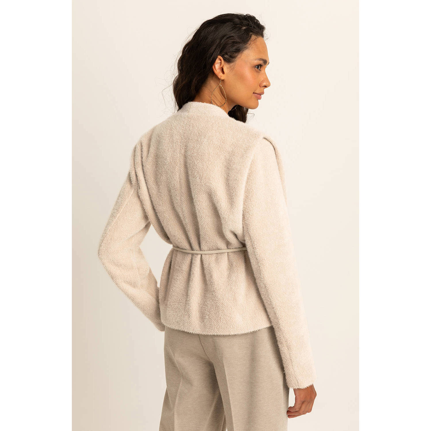 Expresso gebreid vest beige