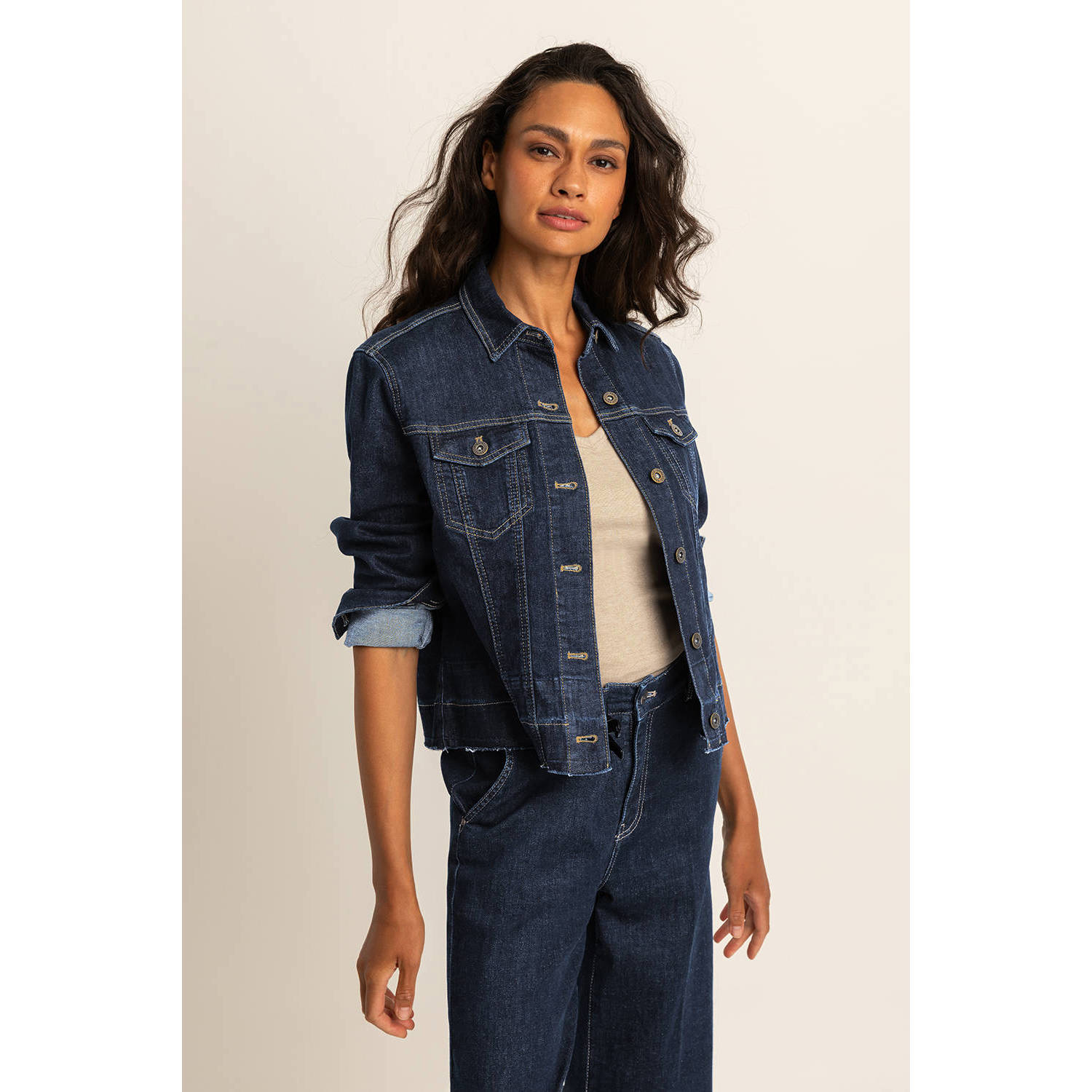 Expresso denim spijkerjas dark blue denim