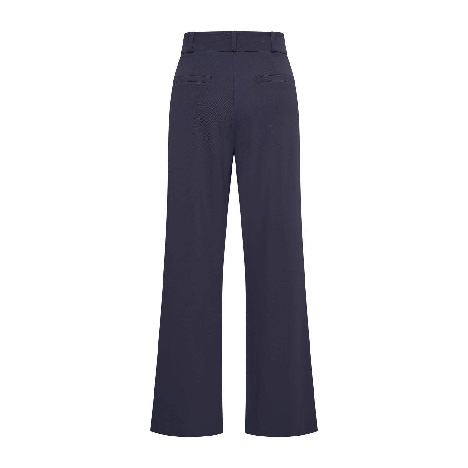 Expresso straight high waist broek donkerblauw