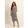 Expresso travelstof midi jurk beige