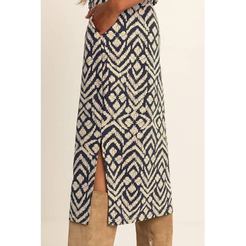 Expresso travelstof midi jurk beige afbeelding