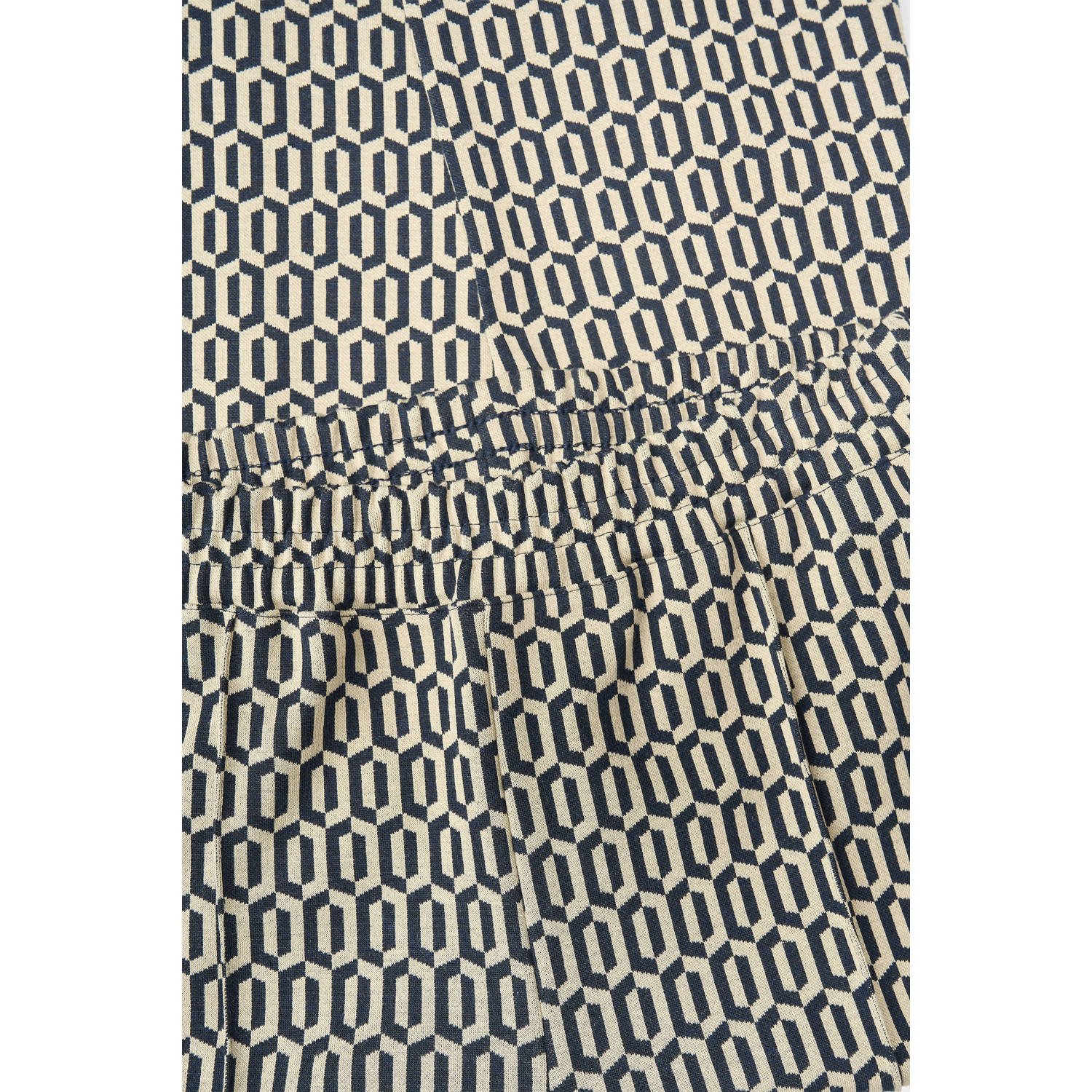 Expresso jersey flared regular waist flared broek zwart