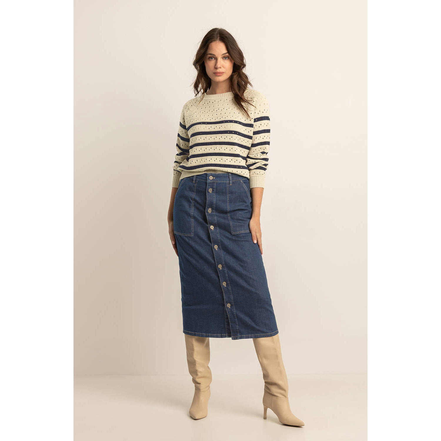 Expresso denim spijkerrok dark blue denim