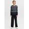 JACK & JONES JUNIOR kersttrui donkerblauw