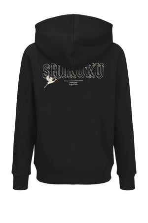 hoodie met backprint zwart