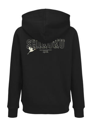 hoodie met backprint zwart