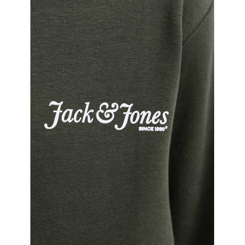 JACK & JONES JUNIOR sweater met backprint donkergroen afbeelding