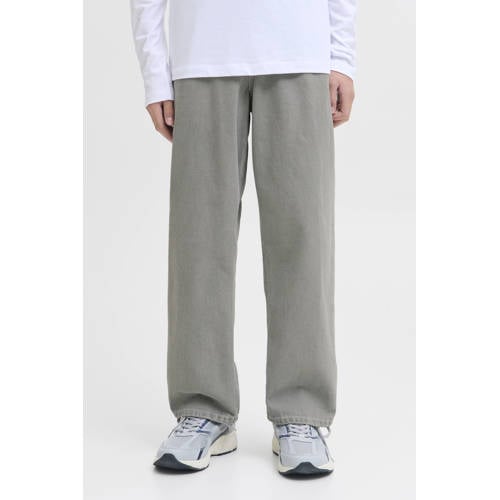 JACK & JONES JUNIOR high waist loose fit jeans grey denim afbeelding