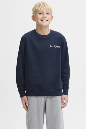 sweater met backprint donkerblauw