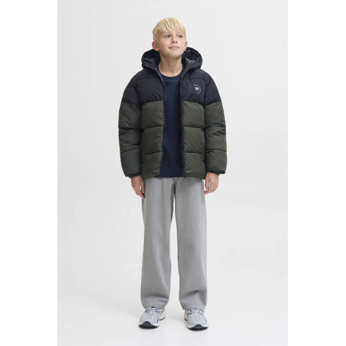 JACK & JONES JUNIOR sweater met backprint donkerblauw afbeelding