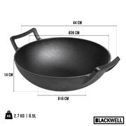 thumbnail: Blackwell  Wokpan / Wadjan Gietijzer ø 36 cm / 6.5 liter - geschikt voor alle warmtebronnen - zonder anti-aanbaklaag