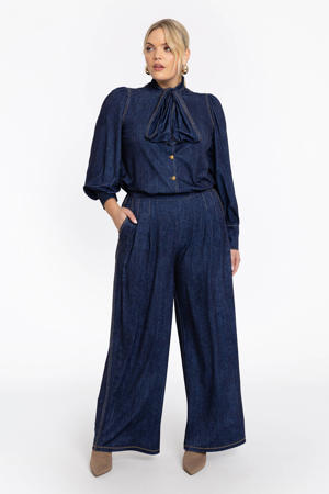 blouse dark blue denim