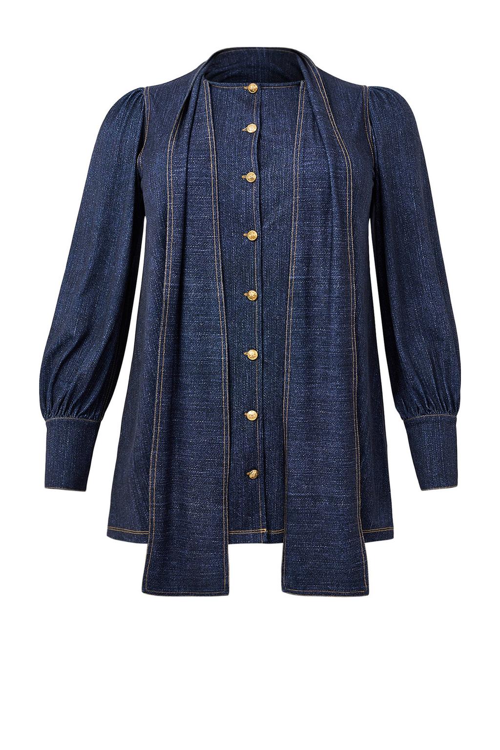 YOEK blouse dark blue denim