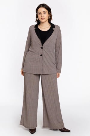 regular waist broek bruin
