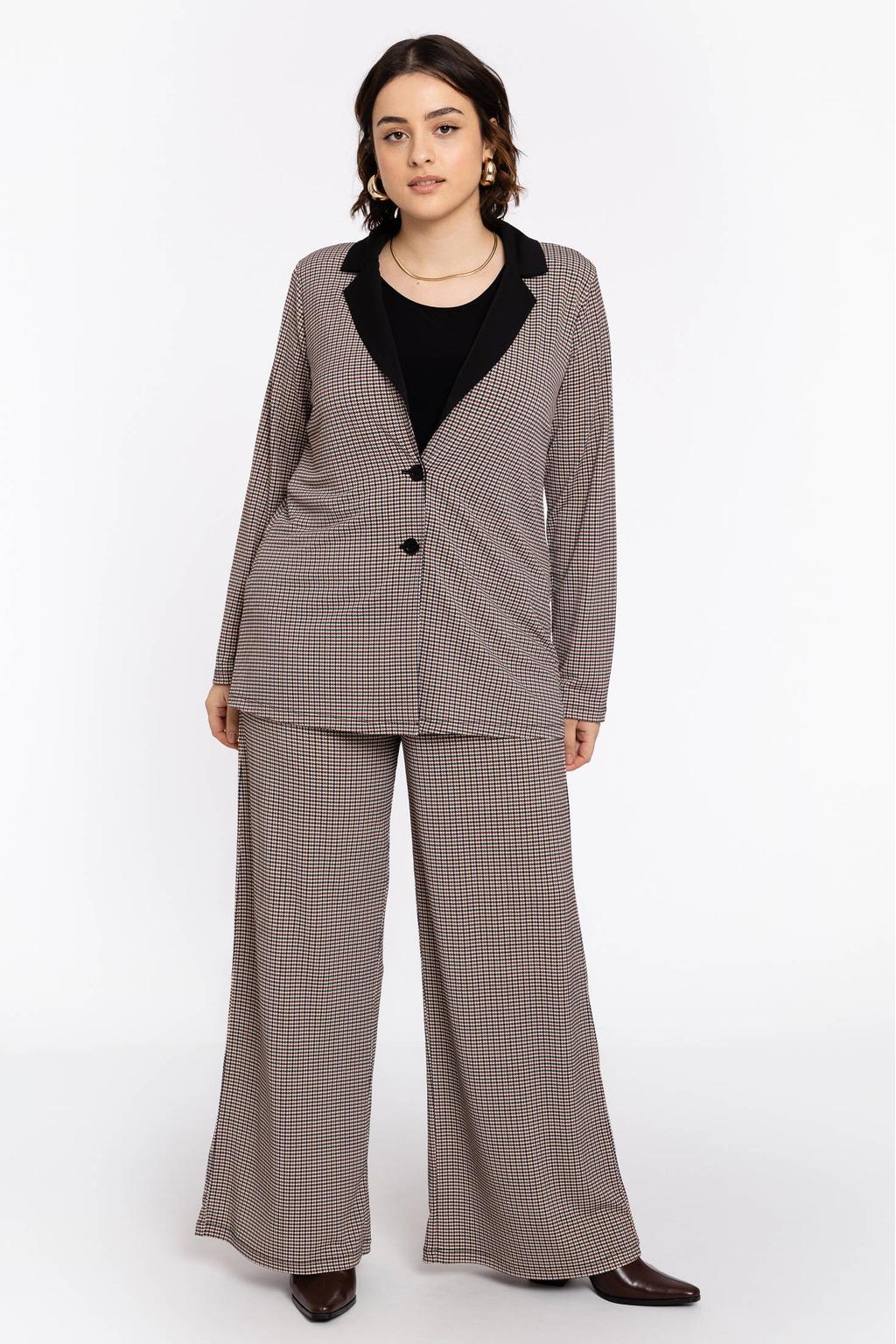 YOEK regular waist broek bruin