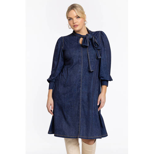 YOEK A-lijn jurk dark blue denim afbeelding