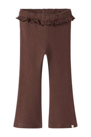 flared casual broek bruin
