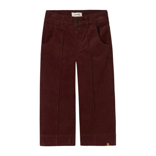 LIL' ATELIER MINI corduroy casual broek donkerbruin afbeelding