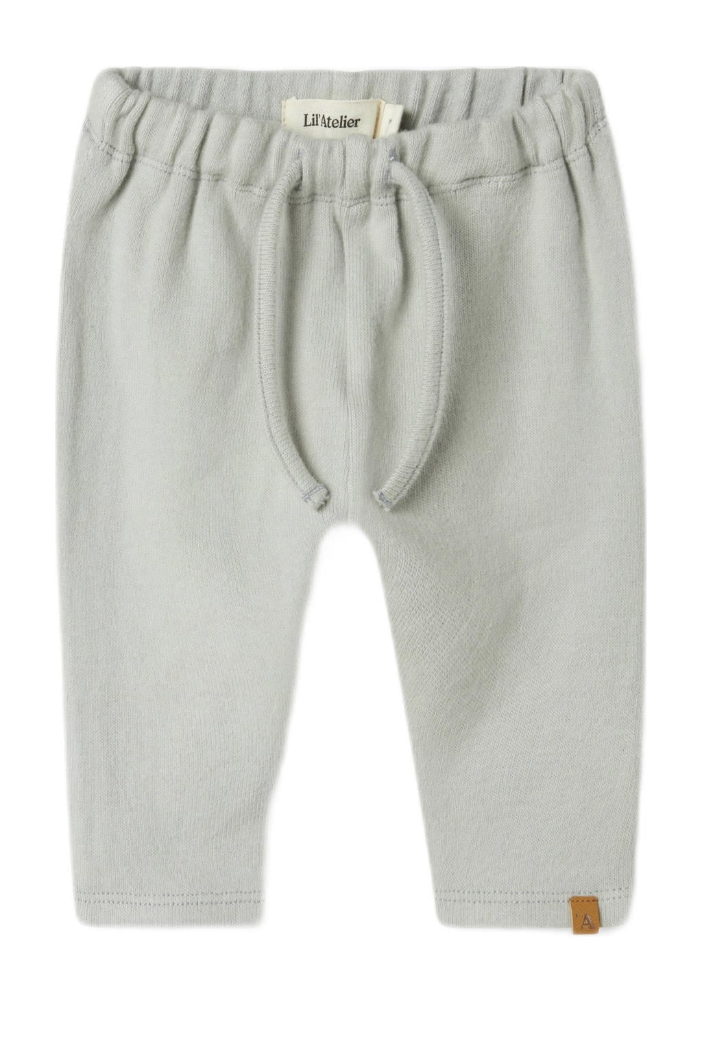 Grijze jongens LIL' ATELIER BABY casual broek van stretchkatoen met loose fit, regular waist en effen