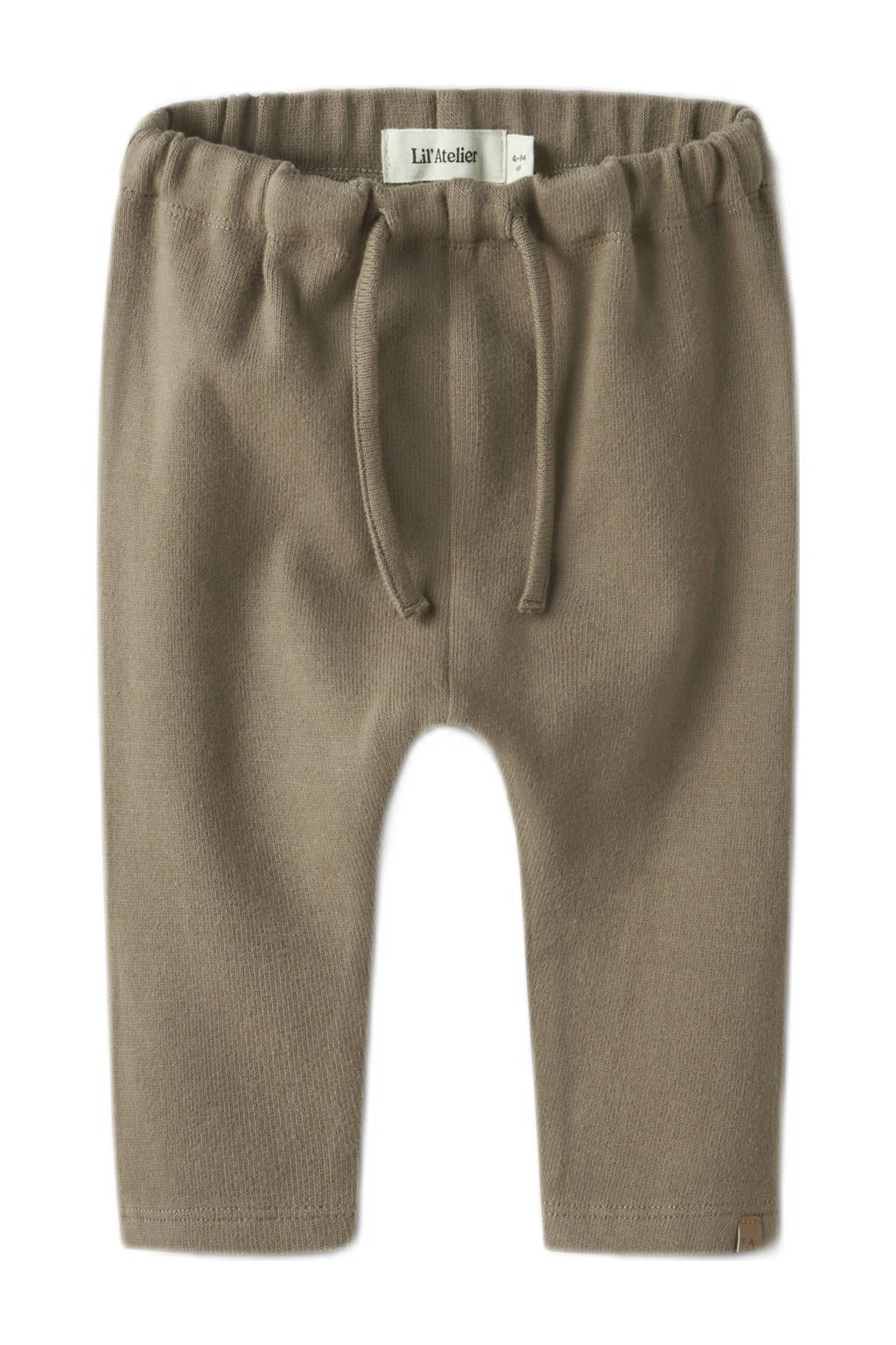 Bruine jongens LIL' ATELIER BABY casual broek van stretchkatoen met loose fit, regular waist en effen