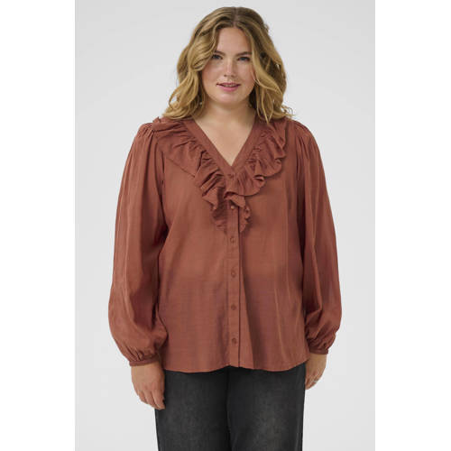 Kaffe Curve blouse bruin afbeelding
