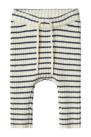 gestreepte casual broek wit
