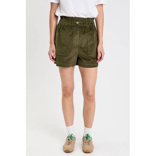 Cache Cache baggy high waist paperbag short groen afbeelding