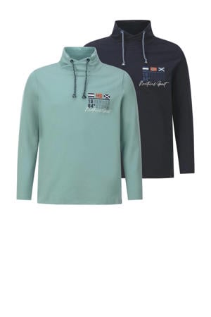 sweater LARSVIK Plus Size blauw - (set van 2)