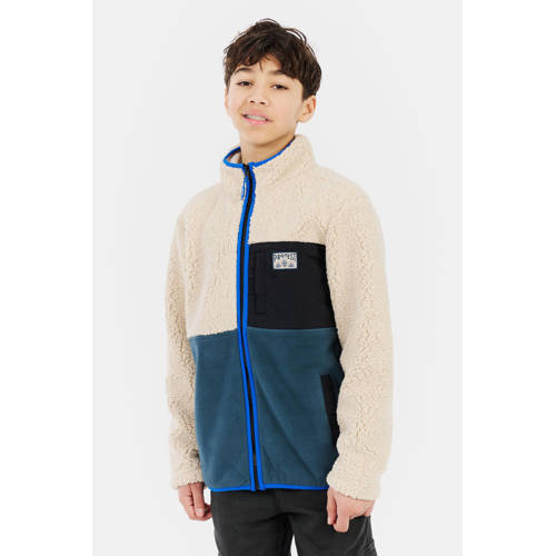 Protest fleece vest PRTFinley JR ecru/blauw afbeelding