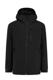 thumbnail: Zwarte jongens Protest ski-jas PRTSoulby JR van softshell materiaal met effen, capuchon en winddichte rits