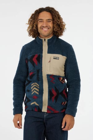 teddy fleece vest donkerblauw