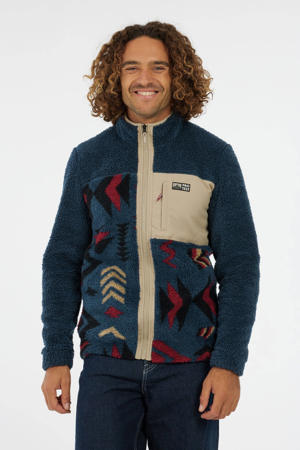 teddy fleece vest donkerblauw