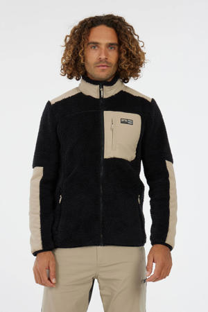 teddy  fleece vest zwart