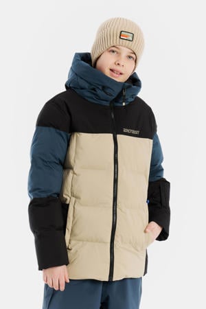ski-jas PRTJustin Jr. beige/blauw/zwart