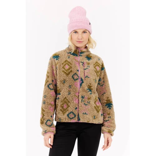 Protest teddy fleece vest PRTAdel camel/roze/blauw afbeelding