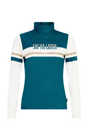 thumbnail: Blauwe dames Protest Ski Pully PRTCreate van polyester met printopdruk en lange mouwen