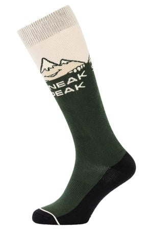 skisokken PRTLimited donkergroen/beige