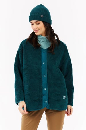 teddy fleece vest PRTEdith blauw/lichtblauw