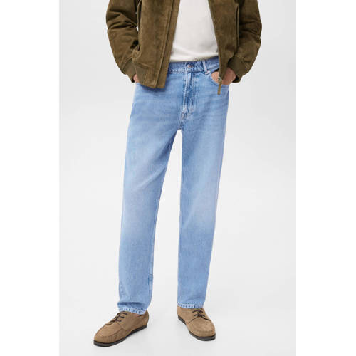 Mango Man tapered jeans changeant blauw afbeelding